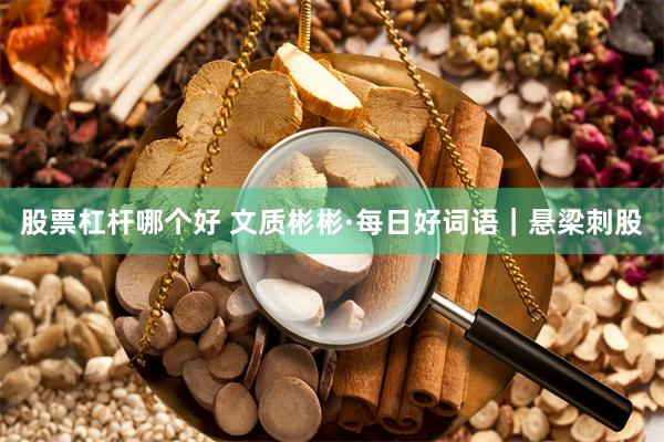 股票杠杆哪个好 文质彬彬·每日好词语|悬梁刺股