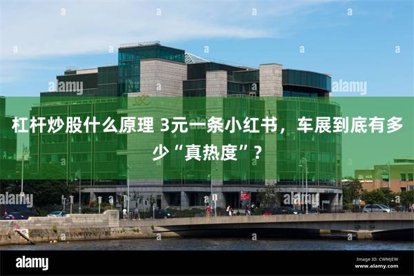 杠杆炒股什么原理 3元一条小红书,车展到底有多少“真热度”?