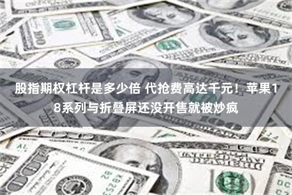 股指期权杠杆是多少倍 代抢费高达千元！苹果18系列与折叠屏还没开售就被炒疯