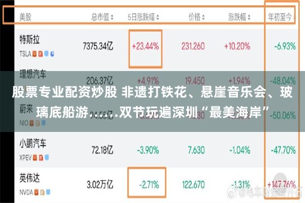 股票专业配资炒股 非遗打铁花、悬崖音乐会、玻璃底船游……双节玩遍深圳“最美海岸”